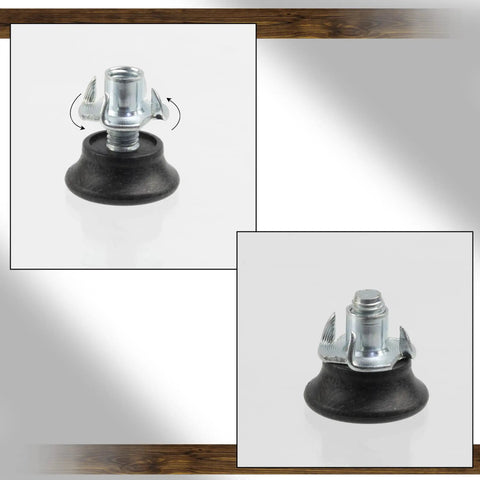 Set Of 4 M8 Adjustable Furniture Jack Feet For Screws And 4 M8 X 11 Claw Nuts for leveling uneven furniture