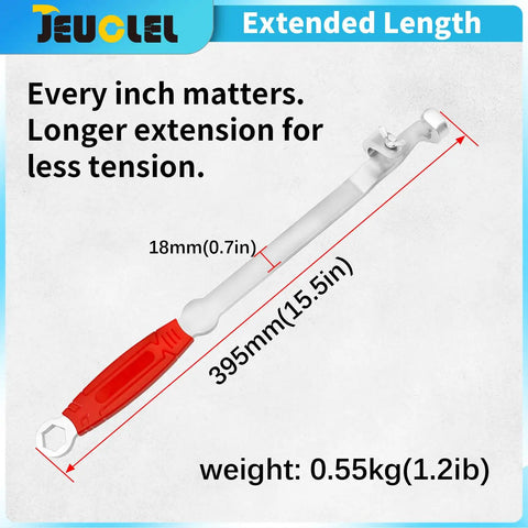 Fifteen Point Five Inch Wrench Extender Bar For Maximum Leverage And Torque Amplification Universal Torque Adapter Extension DIY Home Garage Tool For Mechanics And Handymen To Effortlessly Tighten Nuts And Bolts.