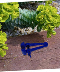 Heavy Duty 4.72 Inch Hand Clamp Vise For Woodworking And Metalworking Portable Steel With Fastening Knob And Slip Resistant Grip For Pro Grade Hold And Ideal For Home Shop Use With Precise Project Finishes, blue on wood