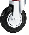 Close-up of Heavy Duty Rubber Swivel Caster Wheel For Furniture And Office Chairs, featuring scratch-free floor protection.