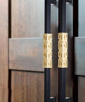 Black Double Sided Barn Door Handle Set For Wood And Glass Doors With Fittings Heavy Duty Push Pull Bar For Interior Or Exterior Use 80 Cm 31.5 In Easy Install