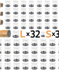64Pcs Chair Leg Floor Protectors Silicone Caps For Hardwood Floors Large 32Pcs And Small 32Pcs Pack Transparent Clear Furniture Leg Covers