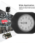 300-1 Dial Tension Gauge With Transparent Cover, Single Pointer Gram Force Meter, 300g Pocket Tensiometer For Relay Switches And Valve Springs, Handy Pro Grade Tool For Real-Deal Pull Pressure Testing And Precise Readout; dial face and use images