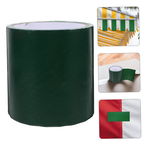 Beefed Up Heavy Duty RV Awning Repair Tape Quick Fix For Tents Boats Canopies And Tarpaulins Seamless Patch Kit, green roll