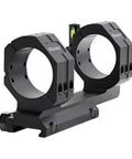 One Piece Picatinny Cantilever Scope Mount Featuring Integrated Anti Cant Indicator For Flawless Leveling, 50mm black aluminum construction.