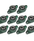10 Pack UCFL205-16 Pillow Block Bearings With 1 Inch Bore Beefy Steel Self Aligning Flange Bearing 2 Bolt Block Durable Housing Low Friction Quiet Operation Go To Choice For CNC Conveyors And Machinery