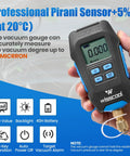 Digital Micron Vacuum Gauge For HVAC Systems, Precision Micron Readings, Digital Pressure Tester Meter For Accurate Evacuation, blue handheld gauge with display