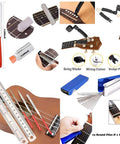 Guitar Repair Kit For Pros And Hobbyists With Pro Grade String Action Ruler Gauge Measuring Tools Hex Wrench Set Files