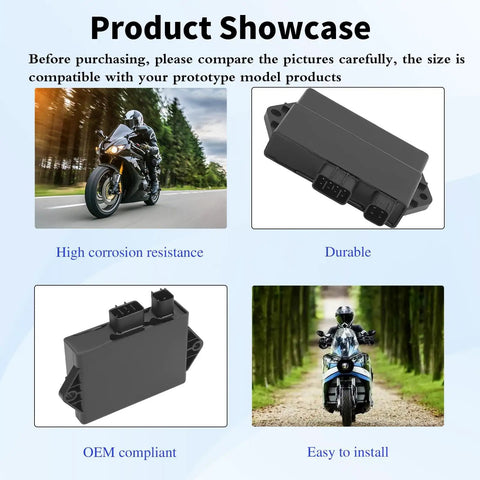 Ignition CDI Module Box For ATV YFM 350 Warrior And Raptor 350 2002-2013 Beefed-Up Replacement Igniter showing multiple angles and applications