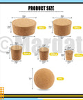 Assorted Wooden Cork Plugs Kit, 41 Pieces In 6 Sizes, Tapered And Ball Corks, Natural Soft Wine Bottle Corks with measurements