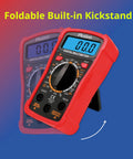 Digital Multimeter Tester 2000 Counts for AC DC Voltage, Resistance, Current, Continuity and Diode Tests with foldable kickstand