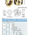 Pro Grade Flanged Oilless Bearing Sleeve 25X35X40MM Bronze Self Lubricating Bushing illustration with dimensions and specifications.