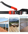 Beefy 8 Ton Hydraulic Hand Crimper For Stainless Steel Cable Railing Fittings Heavy Duty Crimp Tool With 9 Die Set and deck use