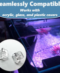 10 Pack Rimless Aquarium Clips For 3 To 5 Mm Glass Top Mount Lid Support Brackets Heavy Duty Tank Stabilizer Clamps on aquarium.