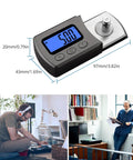 Digital Turntable Stylus Force Scale Gauge With Blue LCD Backlight Pro Grade Stylus Pressure Meter For MM MC MI Cartridges 0.01 g Accuracy Tare Function Five Modes Helps Dial In Tonearm Pressure And Protect Vinyl, 97x43x20 mm