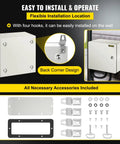Rugged NEMA 4X Steel Enclosure 12 In By 12 In By 8 In Weatherproof IP66 Waterproof And Dustproof Electrical Box setup guide