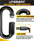 Close-up of 6 Pack 3 Inch Heavy Duty Chain Quick Links, 8mm Thick, 1600 Lbs Weight Capacity, Durable Anti Rust High Strength Chain Connectors