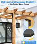 Badass Heavy Duty L Brackets 5 Inch Thick Steel Angle Supports Black 4 Pack for reinforcing pergola with 4mm panels.