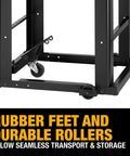 Heavy Duty Planer Stand With Smooth Rolling Mobile Base And Sturdy MDF Table Extra Lower Shelf Tradesman Approved Shop Upgrade Works Like A Champ Every Day features durable rollers and rubber feet for easy mobility.