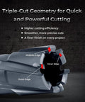 Heavy Duty Carbide Annular Cutter Kit With Eight Precision Hole Saws And Dual Pilot Pins Built Super Tough For Stainless Steel And Iron Quick Lock Mount For Drill Presses That Handle Hardcore Jobs Without Drama showing triple-cut geometry for precise cutting.