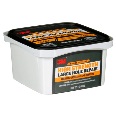 Heavy Duty Fiber Reinforced Spackling Compound 32 Oz Quick Patch For Large Holes 3 To 5 Inches In Drywall Plaster Stucco Concrete And Wood