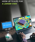 7-Inch LCD Digital Microscope With 1200X Magnification, 1080P Video, Coin Microscope, Metal Stand, 12MP Ultra-Precise Focusing Camera, 8 LED Fill Lights, Windows and Mac Compatible, Ideal for Curious Adults and Hobbyists Who Want Dope Detail, connected to PC