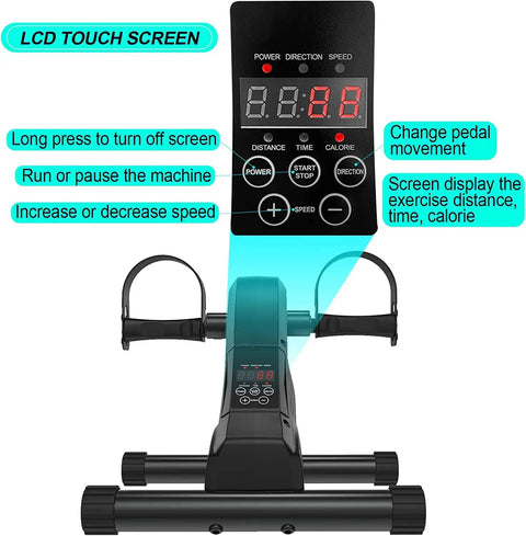 Motorized Under Desk Bike Pedal Exerciser For Seniors And Rehab Training With 6 Levels Of Resistance, Ideal For Arm Or Leg Fitness, Physical Therapy, And Circulation Boost, Quiet Compact Design For Home Or Office Use