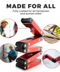 Foldable 28 Inch Pro Grade Level Tool Set With Magnetic Bubble Level All In One Multi Angle 45 90 180 showcased with cases
