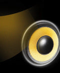 Close-up of speaker driver from GigaWorks T40 Series II 2.0 Multimedia Speaker System With BasXPort Technology Delivers Bass Without a Subwoofer