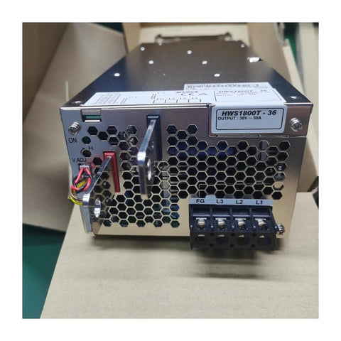 Straight Shooting Switching Power Supply Built For Din Rail Installers Handling Industrial Automation And Communication Gear With Zero Hassle And Rock Steady Performance Inside Control Cabinetry, back view with adjustable voltage.