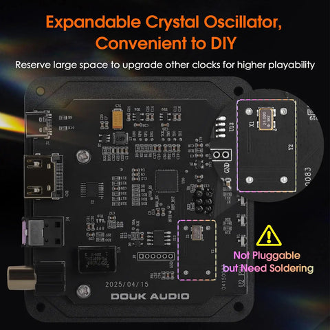 USB to Optical DAC Converter With XMOS XU316 Interface, DDC Reclocker, Optical Coaxial and HDMI I2S Outputs for Pristine Lossless Digital Audio From PC Mac Phone Raspberry Pi to DAC, Perfect for PS5 and Switch, U2PRO. PCB with expandable crystal oscillator