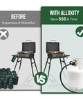 Propane grill comparison using 8Ft Propane Hose Adapter With Gauge 1Lb To 20Lb Tank Conversion Hose For Propane Grills And Heaters