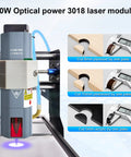 Upgrade Your 3018 CNC Engraving With A 10W Laser Module With Air Assist Built-In FAC Double Ultra-Fine Spot Head 12V Class 4 Power