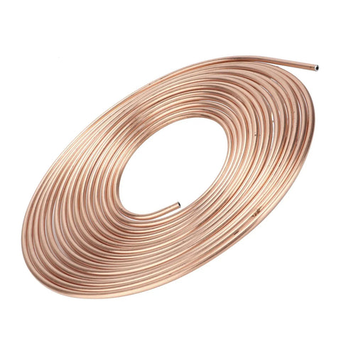25ft Copper Plated Brake Line Tubing 3 By 16 Inch OD Coil Roll For Hydraulic Brake Systems And Fuel Lines Flexible Rust Proof