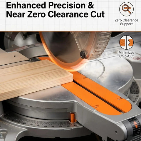 Miter Saw Throat Insert Plate Replacement With Dual Dovetail Design For MS1290LZA And MS1290LZ1 Sliding Compound Saws