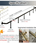 Top Shelf Gold Bar Foot Rail Kit Featuring Heavy Duty Wall Brackets Solid Tube And Secure End Caps Undercounter Pub Toe Kick for customizable length rail specifications