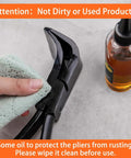 Maintenance of 10 Inch Hand Seamer Workhorse For Sheet Metal Bending And Flattening, showing cleaning with oil and cloth.