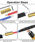 Heavy Duty 6 8 10 AWG Wire Connector Nut Kit With 80A Splicing Screws And Quick Wiring Connection Brass Terminals Steps