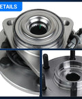 Close-up of Two Pack Front Wheel Hub and Bearing Assembly for Nissan Titan 04-07, Armada 05-07, Pathfinder 04, Infiniti QX56 04-07 - 6 Lug with ABS