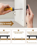 Installation guide for 30 Pack Matte Black Cabinet Handles 5 Inch Length With 3 Inch Hole Center Stainless Steel Drawer Pulls.