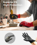 Ultra Thin Work Gloves For Men With Grip, 12 Pairs Bulk Pack, Lightweight Safety Gloves For Light Duty Work shown in use