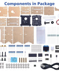 DIY Humidifier Soldering Kit With Time And Humidity Settings OLED Display And LED Light Modes Desktop Electronics Project components