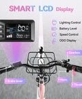 24 Inch Electric Bike For Adults With Peak 1000W Motor Up To 28 MPH 48V 13Ah Removable Battery LCD Display and Handlebars