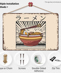Retro Ramen Tin Sign Wall Art For Kitchen Home Garage Or Office Decor Funny Vintage Metal Sign 8x12 Inches Durable Aluminum With Pre Drilled Holes For Quick Mount Dope Tin Sign Vibe For Any Space.
