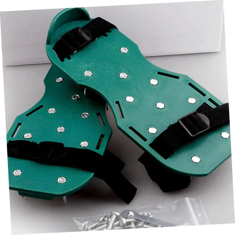 Eight Pack Lawn Aerator Sandals With Spike Straps For Grass And Soil Garden Shoes with nylon spikes and straps