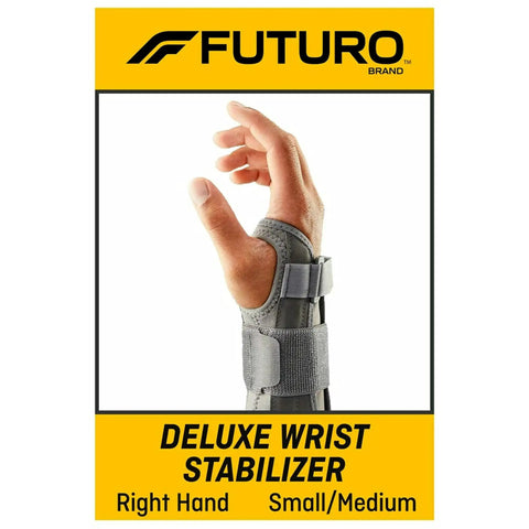 Deluxe Wrist Stabilizer For Right Hand, Adjustable Straps, Breathable All Day Comfort, Ideal For Injury Recovery, Small to Medium