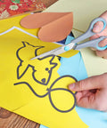 Four Piece Scissors Set With Premium Stainless Steel Blades And Ergonomic Semi Soft Rubber Grip for paper cutting in craft
