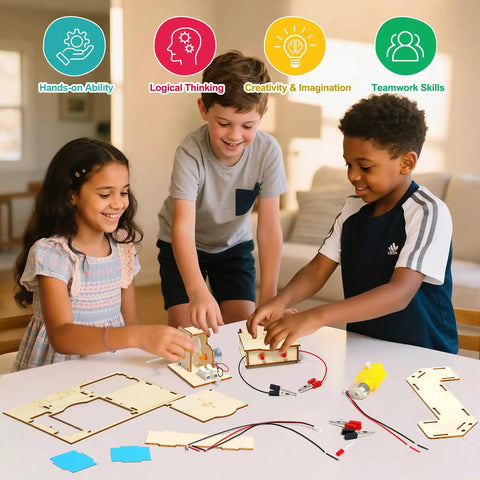 Kids using Hands On Kit For Kids Ages 8 To 12 Wood Arts And Crafts Projects For Boys And Girls Build Conductor Detector