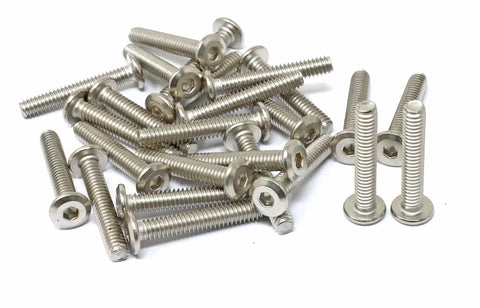 25 Pack One Quarter Twenty By One And A Half Inch Stainless Steel 304 Hex Socket Flat Head Cap Screws Bolts For Furniture