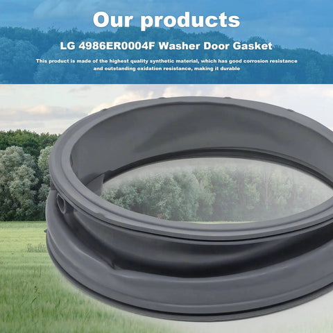 Washer Door Boot Seal Gasket Replacement For LG And Kenmore Front Load Washers Fits WM2042CW WD10465BD WM2050CW WM2301HR WD11581BDK WM2277HB And Related Models Durable Rubber Seal Easy Install DIY Friendly